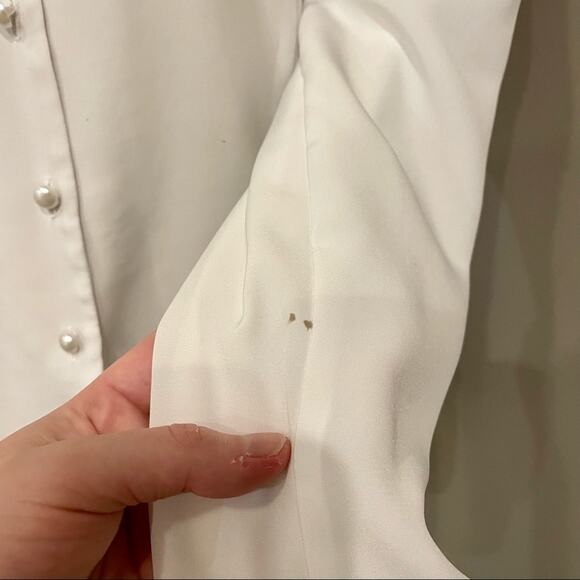 Vintage 90s Yves St. Claire Lace Cropped Blouse - Small - Picture 11 of 11